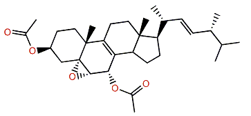 (22E,24S)-5a,6a-Epoxy-24-methylcholesta-8,22-dien-3b,7a-diol diacetate